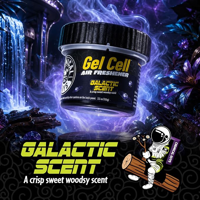 Galactic Scent Gel Can Air Freshener, Adjustable Car Air Freshener Gel With Touchless Vent Control For Cup Holder, Under Seat, Office And Home Use - 3 Pack