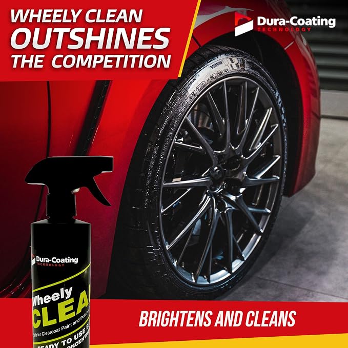 Wheely Clean - Professional Wheel Cleaner Spray - Ready-to-Use Tire Cleaner and Rim Cleaner - Suitable for Aluminum, Chrome, or Clear-Coated Wheels - Removes Brake Dust - 16 oz