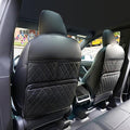 2 Pack Kick Mats Back Seat Protector, Seat Back Protector for Back of Front Seats Against Dirt, Scuffs & Scratches, 3 Storage Pockets, Easy to Clean, Black