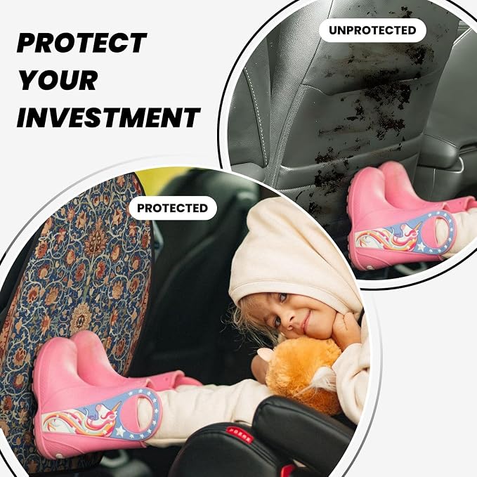 Holland Park Carpet William Morris Car Seat Back Kick Protectors Kick Mats With Storage Pockets For Vehicles To Protect From Dirt Mud Scratches 2 Pack