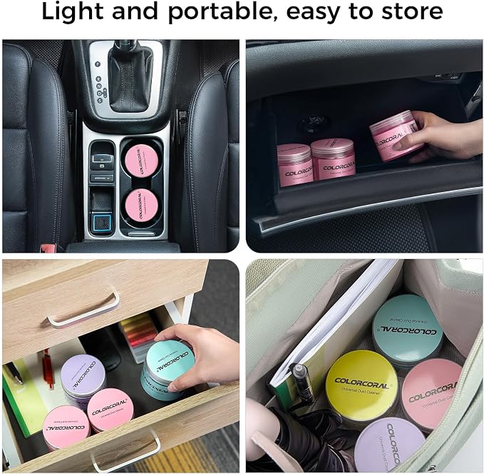 Cleaning Gel for Car Universal Gel Cleaner Auto Detailing Car Vent Keyboard Cleaning Putty Car Interior Cleaner Dashboard Dust Remover Putty Auto Duster Cleaning Kit 160G - Rose Red