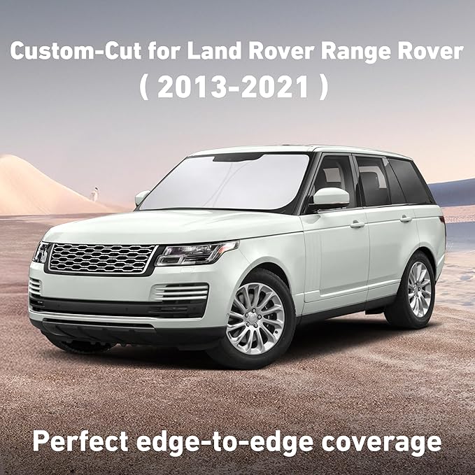 Windshield Sunshade Compatible for Land Rover Range Rover (NOT for Range Rover Sport) 2013-2019 2020 2021, Sun Visor for Front Window Sun Shade Cover, UV Heat Protector, Car Accessories