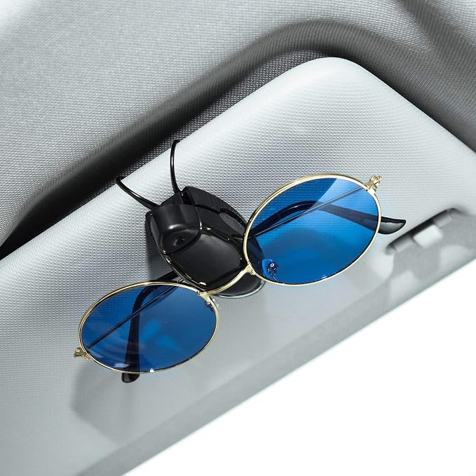 10 Pieces Auto Car Vehicle Sun Visor Clip Holder for Sunglasses Glasses Holder Hanger Eyeglasses Mount Ticket Card Clip Car Accessories(Colorful)