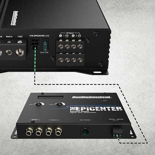 EPICBIGFOUR 4-Channel Amplifier Car Audio 1400W RMS, Compact Digital Class D, Includes ACR-E Bass Knob, High/Low Pass Crossover, Line Level Inputs, Epicenter Link, Smart Auto Protection