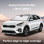 Windshield Sunshade Compatible for Kia NIRO 2017-2020 2021 2022, Sun Visor for Front Windshield & Window Sun Shade Cover, UV Heat Blocker & Protector, Car Accessories