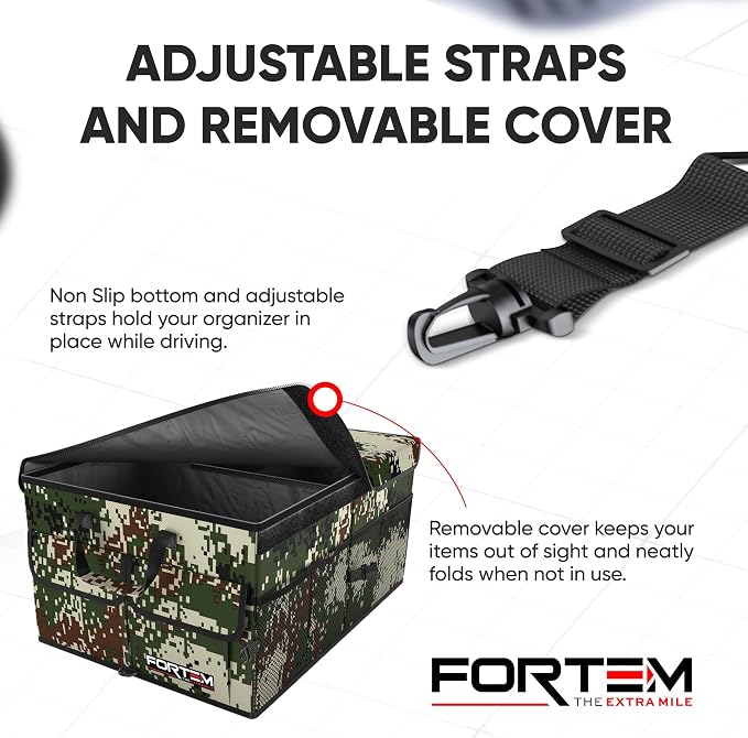 Trunk Organizer For SUV Car Trunk Organizer, Foldable Storage, Car Accessories for Women Men, Collapsible Bag, 600D Oxford, Non Slip Bottom, Straps, Soft Cover (65L)