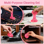 2 Pack Car Cleaning Gel Reusable Auto Slime Cleaner,Rose Scent Dust Cleaning Gel Keyboard Slime for Car Interior Air Vent Cleaner, Auto Detailing kit Tools Accessories,Gifts for Men Women
