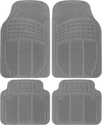 ProLiner Floor Mats for Cars Trucks SUV, 4-Piece All-Weather Car Mats with Universal Fit Design, Durable Car Floor Mats with Capture Ridges, Waterproof Rubber Floor Mats for Cars (Gray)