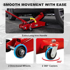 T83006 Torin Hydraulic Trolley Service/Floor Jack with Extra Saddle (Fits: SUVs and Extended Height Trucks): 3 Ton (6,000 lb) Capacity, Red