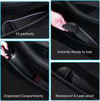 5 PCS Door Side Pocket Storage Box for 2026 Tesla Model Y Juniper Front & Rear Door Pocket and Cup Holder for Model Y Juniper Interior Accessories (TPE Material, Black)
