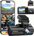 3 Channel 5G WiFi Dash Cam with 64GB Card, 2.5K/1080P Front and Rear Inside Dashcam, 2.5K/1080P/1080P Three Way Dash Camera for Cars Auto IR Night Vision, Loop Recording, APP Control(O3PRO)