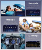 Wireless Carplay Android Auto Double Din Car Radio Stereo, 7 inch IPS Touchscreen Radio, 2 Din Car Radio Bluetooth, SWC, Backup Camera, Mirror Link, FM EQ, Type-C USB Fast Charging, Video Playback