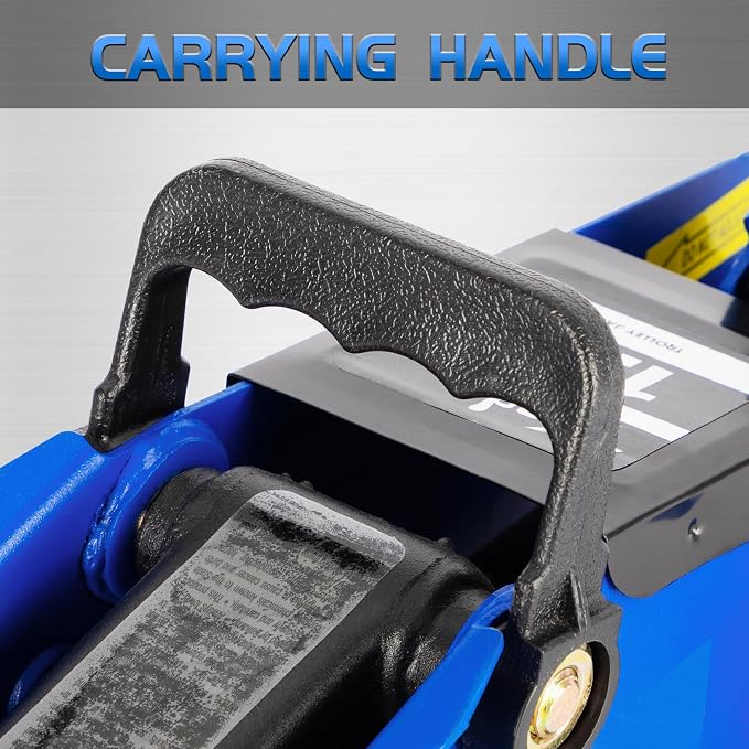 Floor Jack, Hydraulic Portable Car Lift Jack, 1.5 Ton (3,000 lb) Capacity (Blue)