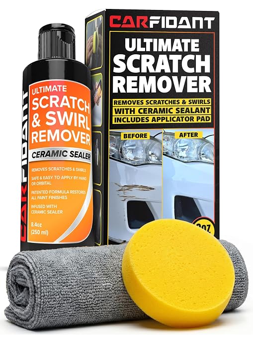 Scratch and Swirl Remover - Car Scratch Remover for Vehicles Paint - Polishing Compound for Cars with Pad and Towel - Cutting and Buffing Compound for Paint Restorer