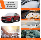 Car Windshield Cover for Ice and Snow - Magnetic Car Windshield Snow Cover, Winter Frost Guard Car Window Covers Snow Shield Ice Cover & 4-Layer, Anti-UV for Most Cars Big Size (67x 59in)