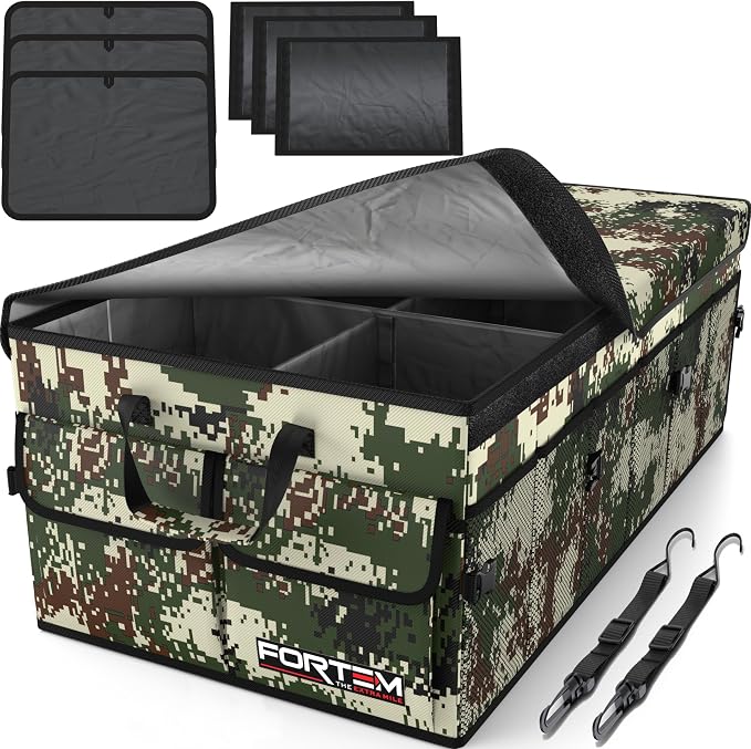 Trunk Organizer For SUV Car Trunk Organizer, Foldable Storage, Car Accessories for Women Men, Collapsible Bag, 600D Oxford, Non Slip Bottom, Straps, Soft Cover (85L)