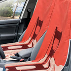 Car Seat Towel Covers with Storage Bag, 63 x 32 Inch Universal Non Slip Waterproof Sweat Protector for Car Truck, Gym Swimming Running, Machine Washable(2 Pack,Golden Gate Bridge)