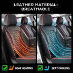Coverado Rear Seat Covers, Sporty Non-Slip Waterproof Faux Leather Rear Protectors for Trucks SUVs, Mens Automotive Interior, Racing Style – Redline