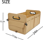 AOKJOY Car Trunk Organizer Car Storage Organizer Collapsible Multi Compartment Car Organizer Adjustable Straps Car Organizer for SUV(Ginger)
