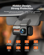 4K Dash Cam Front and Rear, WiFi 6 Dash Camera for Cars, 4K+1080P Dual Dash Camera with APP Control, Night Vision, WDR, G-Sensor, Loop Recording, 24H Parking Mode, Voice Prompt