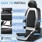 Upgraded Cooling Car Seat Cover Front Seat with Blowing&Suction, 12V-24V Ventilated Car Seat Cushion with 8 Turbo Fans, 3-Speed Adjustable Universal Fit Breathable Car Cushion for Summer Driving-Gray