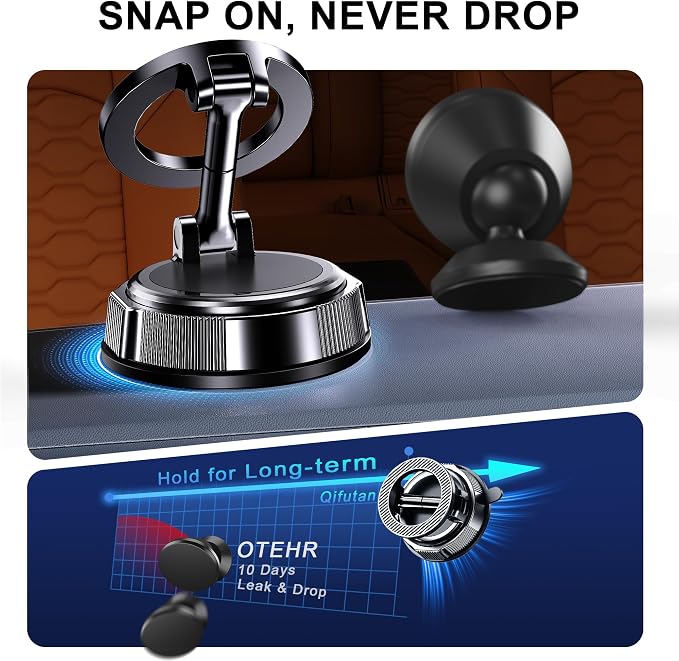 for MagSafe Car Phone Holder Mount Phone Mount for Car Windshield Dashboard Air Vent Universal Hands Free Automobile Cell Phone Holder Fit for iPhone Smartphone Camera Mounts