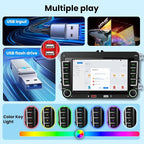 Car Stereo for Volkswagen VW Jetta Passat Golf Beetle Polo Caddy Tiguan Touran for SEAT for Skoda, 7 Inch IPS Touch Screen Wireless CarPlay & Android Auto, FM/AM/RDS Radio, EQ, SWC, Camera