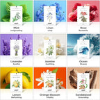 12 Pack Jasmine Scented Sachets for Drawer, Closet & Small Spaces Air Freshener Bags, Odor Eliminator for Car, Shoes, Bathroom Home Fragrance Gift Set