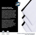Dry Me A River, Professional Korean 70/30 Blend Microfiber Waffle-Weave Drying & Detailing Towels, Soft Suede Edges, 390 GSM, 16x24 Inches, White, 3-Pack