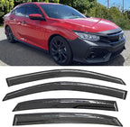 Side Window Visors rain Guards Vent Deflectors Compatible with Honda Civic Hatchback 2016-2021, Vent Deflector Window Rain Guard Sun Shade Visors, Car Acessories 4PCS 2016 2017 2018 2019 2020 2021