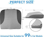 Car Seat Cushion, Car Seat Pillow, Automotive Cushion | Memory Foam Car Seat Cushion for Long Driving, Butt Pillow for Pain Relief, Driver Seat Cushion for Car, Office, Black&Gray