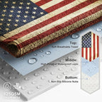 2 Pack American Flag Waterproof Towel Car Seat Covers, Sweatproof Non-Slip Seat Protector, Machine Washable Universal Front Bucket Seat Covers for Cars, SUVs, Gym, Beach, Sports & Pets