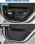 Car Door Storage Pockets Compatible with 2018-2026 Wranlger JL & Gladiator JT, Front & Rear Door Side Insert Organizer, 4 Packs