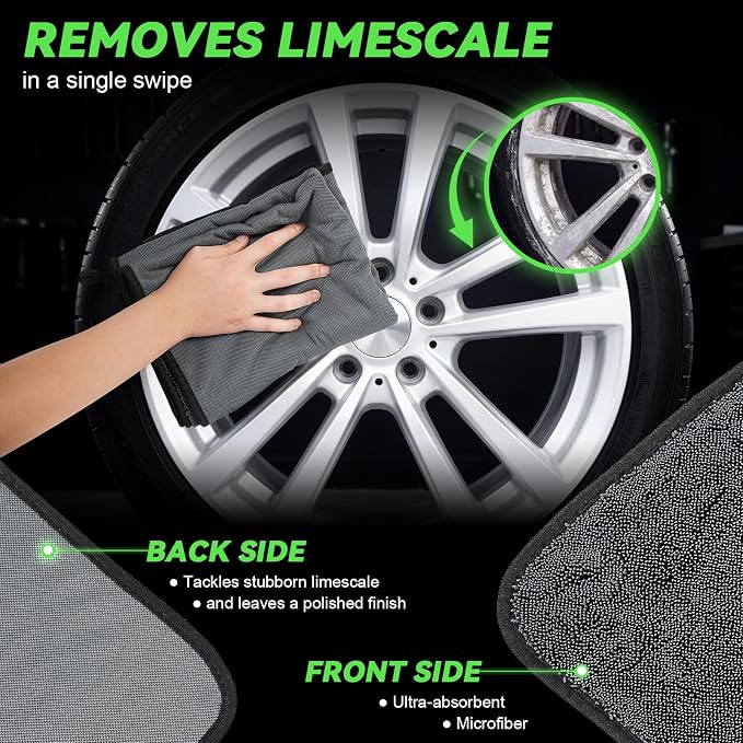 2-Pack Microfiber Towels for Cars 36"x24", Extra Large Ultra Absorbent Car Wash Drying Towels Detailing Supplies for SUVs and Trucks, No Streaks, Spots or Scratches