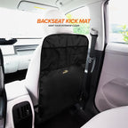 Car Backseat Kick Mat with Storage, Backseat Kick Protector for Kids with 3 Mesh Pockets, Protects from Kicks, Scratches, Scuffs, Spills, Stains, 3 Adjustable Straps for Easy Installation