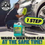 Sudpreme Wash & Wax 128 oz High Suds Foaming Car Wash Soap with Carnauba Wax Shine, Deep Gloss Finish & Surface Protection Safe for Paint, Chrome & Plastic