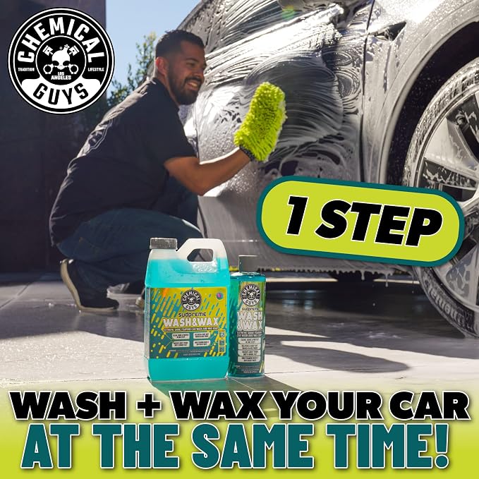 Sudpreme Wash & Wax Car Wash Soap (2 x 16 Fl Oz) – High-Foam Auto Shampoo with Gloss Boosting Wax for Clean, Shiny Finish