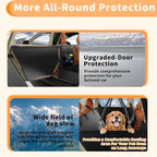 Dog Car Seat Cover for Back Seat Larger,Waterproof PU Leather Hard Bottom Car Seat Cover for Dogs,Non-slip Backseat Dog Cover with Upgraded Door Protection Flap,Dog Hammock for Full Size Truck 55×30in