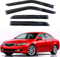 KPY Rain Guards Fit for 2004-2008 Acura TSX, Out-Channel Window Visors Vent Wind Deflectors 4PC, Car Accessories for 04-08 Acura TSX