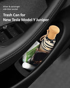 for New Tesla Model Y Juniper 2026 Front Door Pocket Insert Trash Can, Model Y Accessories Side Door Storage Organizer 2PCS TPE