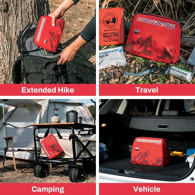 Ultralight First Aid Kit Water-Resistent Medical Kit for Camping, Cycling, Travel, Climbing, Up to 4 Days