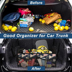 Trunk Organzier and Storage with Reinforced Handles,Car Accessories for Women/Men 50L Waterproof Polyester for Car/SUV/Minivan/Truck(Medium, Triangle)