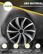 Hubcaps,15 inch hubcaps Set of 4, Wheel Rim Cover ABS Material, Snap On Car Truck SUV Replacement, for Toyota Camry Nissan Mazda etc