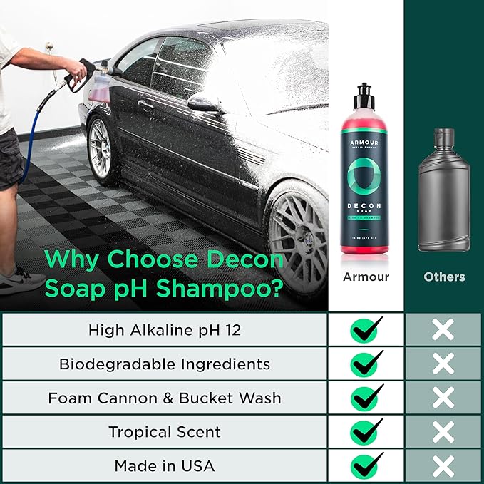 Decon Soap - High-pH Decontamination Shampoo - Alkaline Degreasing Agents and Biodegradable Ingredients - 16 oz