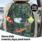 William Morris Forest Rabbit Hares Blue Green Floral Car Seat Back Kick Protectors Kick Mats With Storage Pockets For Vehicles To Protect From Dirt Mud Scratches 2 Pack