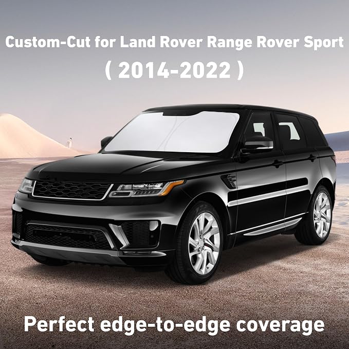 Windshield Sunshade Compatible for Land Rover Range Rover Sport 2014-2020 2021 2022, Sun Visor for Front Windshield & Window Sun Shade Cover, UV Heat Blocker & Protector, Car Accessories