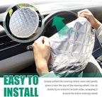 3-Layer Thickened Car Steering Wheel Cover Sun Shade,Aluminum Foil Car Wheel Cover for Sun Protection,Portable Sterring Wheels Covers Heat Shield Cars Interior Accessories