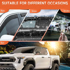 in-Channel Rain Guards Compatible with Toyota Tacoma 2024-2026, Durable Side Windows Wind Deflectors, 2024 2025 2026 Tacoma Rain Guard Black 4 PCS