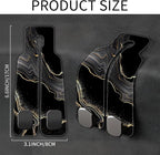 1 Pack Car Seat Headrest Hooks for Purses Abstract Black Golden Marble Bag Purse Holder for Car with Double Metal Hooks Car Purse Hanger Hanging Accessories