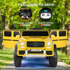 JOYLDIAS Kids Ride On Cars, Licensed Mercedes-Benz Maybach G650S, 12V7AH Battery Powered Toy Electric Car for Kids W/LED Underglow Lights,Remote Control,2 Motors,3 Speeds,Music,Bluetooth,Horn, Yellow